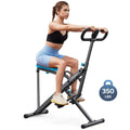 Foldable 2-in-1 Squat Rowing Machine 350LBS, LCD Display Leg & Glute Trainer Compact Home