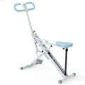 350LBS Capacity Dual Purpose Squat Rower with LCD Monitor, Foldable Lower Body Workout Machine for Home