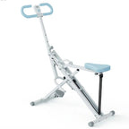 350LBS Capacity Dual Purpose Squat Rower with LCD Monitor, Foldable Lower Body Workout Machine for Home