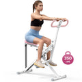 2-in-1 Squat Rowing Machine, 350LBS Foldable Leg & Glute Trainer with LCD Monitor