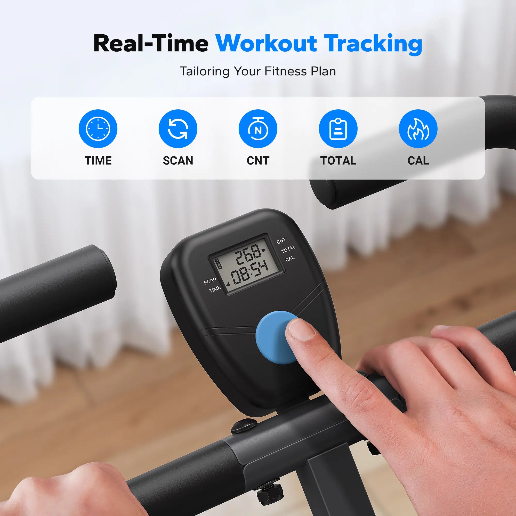 2-in-1 Squat Rowing Machine, 350LBS Foldable Leg & Glute Trainer with LCD Monitor