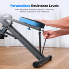 Foldable 2-in-1 Squat Rowing Machine 350LBS, LCD Display Leg & Glute Trainer Compact Home